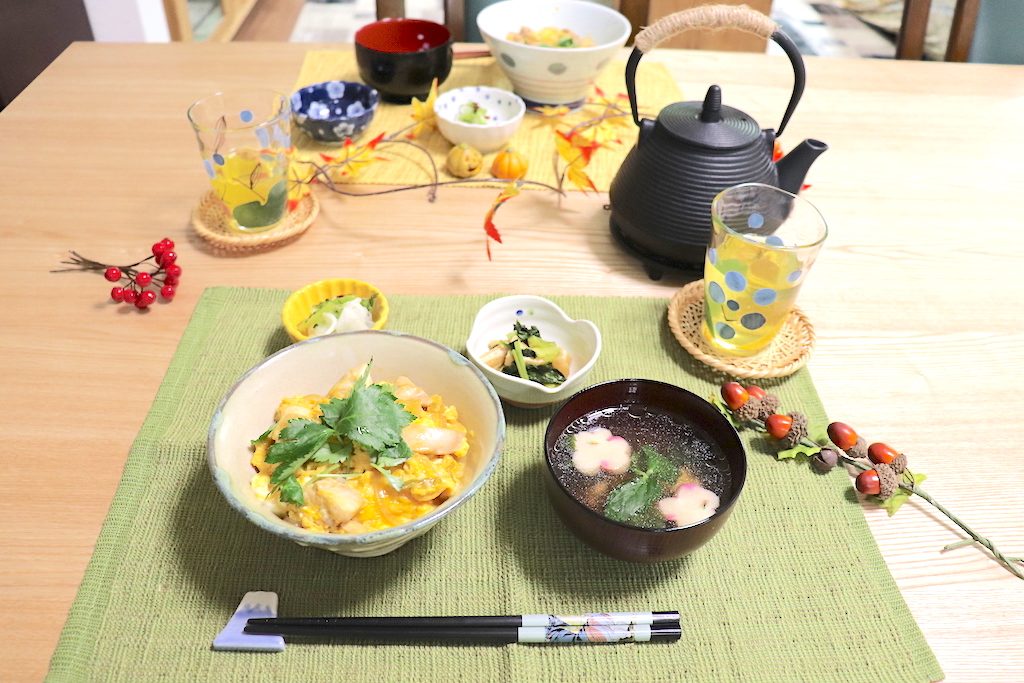 マンツーマン和食料理教室で作った一汁三菜の写真